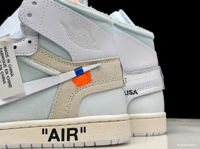 MaikeSneakers High Air 1 Jordan AQ0818-100 Off-White Retro White 0506